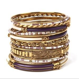 Amrita Singh Purple and Ivory Bangles